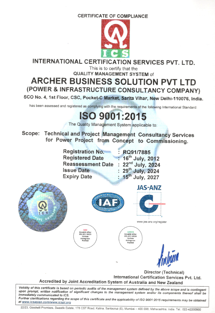 ISO 9001 Certificate